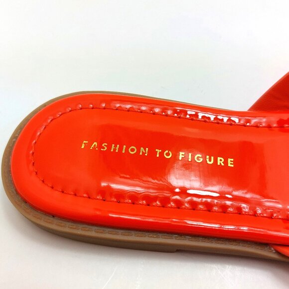 Fashion To Figure Women Tiana Flat Sandal - Wide Width Slide Sandals - Size 7.0 - Picture 7 of 10